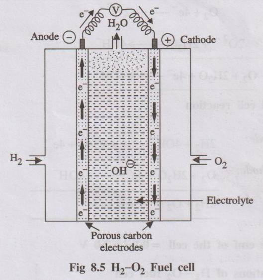 Diagram of a Hydrogen-Oxygen fuel cell